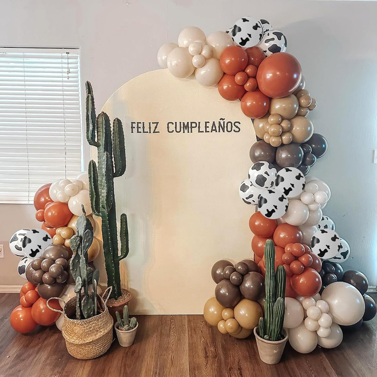 Cow Print Balloons, Latex Cow Balloons for Farm Cowboy Cowgirl Rodeo Western Baby Shower Birthday