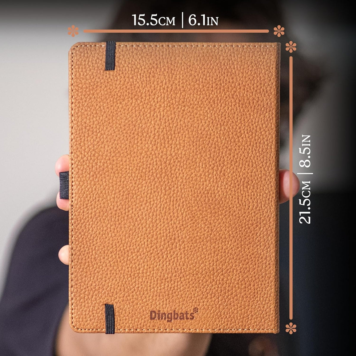 Dingbats* Wildlife Lined Writing Journal Notebook A5 - Vegan Leather Hardcover - Ideal for Work