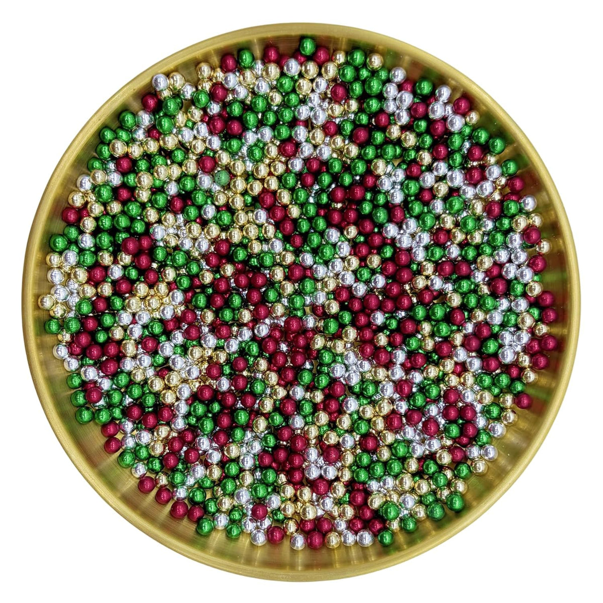 Edible Christmas Mixed Colour Pearl Sugar Sprinkles Candy 4mm Mini Pearls Cake Decorations Cupcake