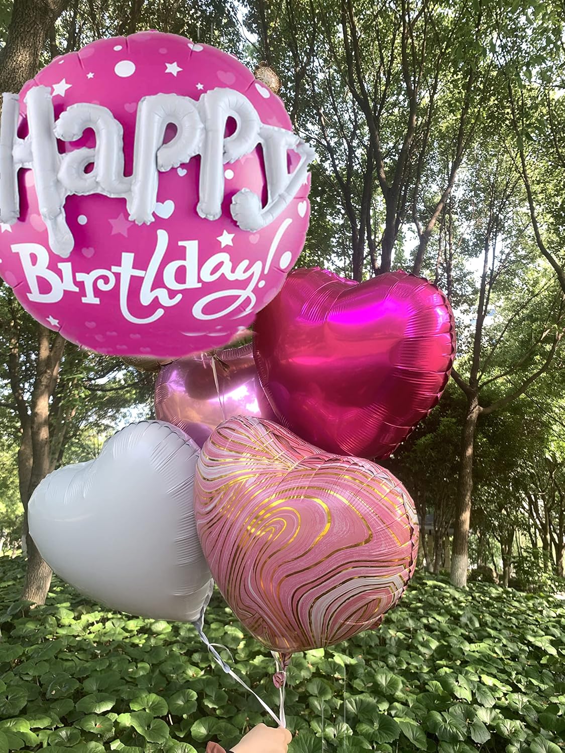 36inch Hot Pink Happy Birthday Foil Balloons Decorations for Birthday Party Decorations Princess