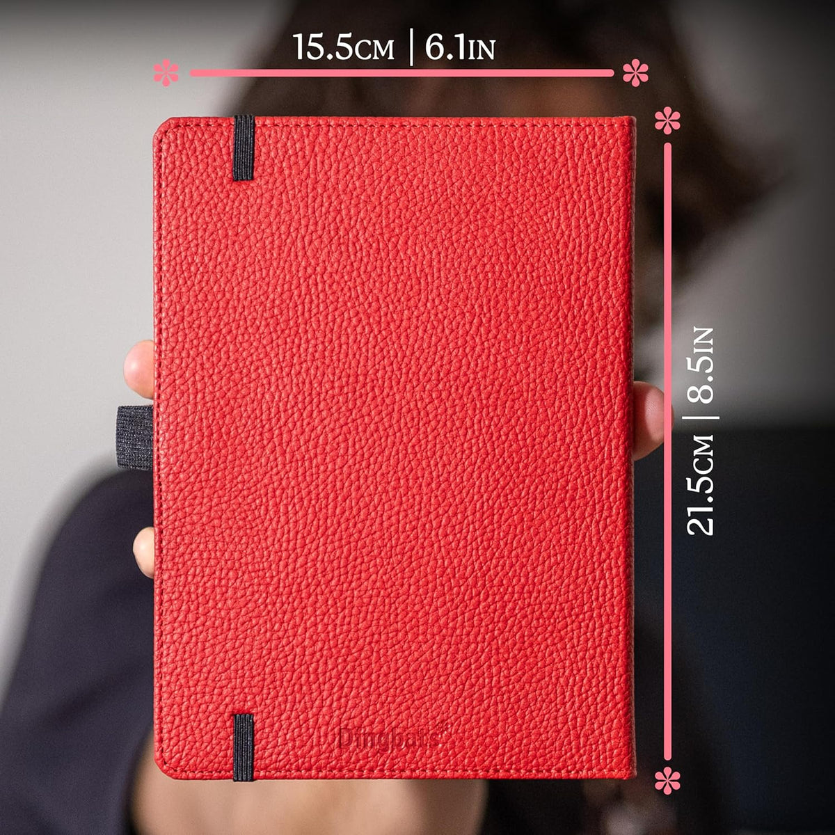 Dingbats* Wildlife Dotted Writing Journal Notebook A5 - Vegan Leather Hardcover - Ideal for Work