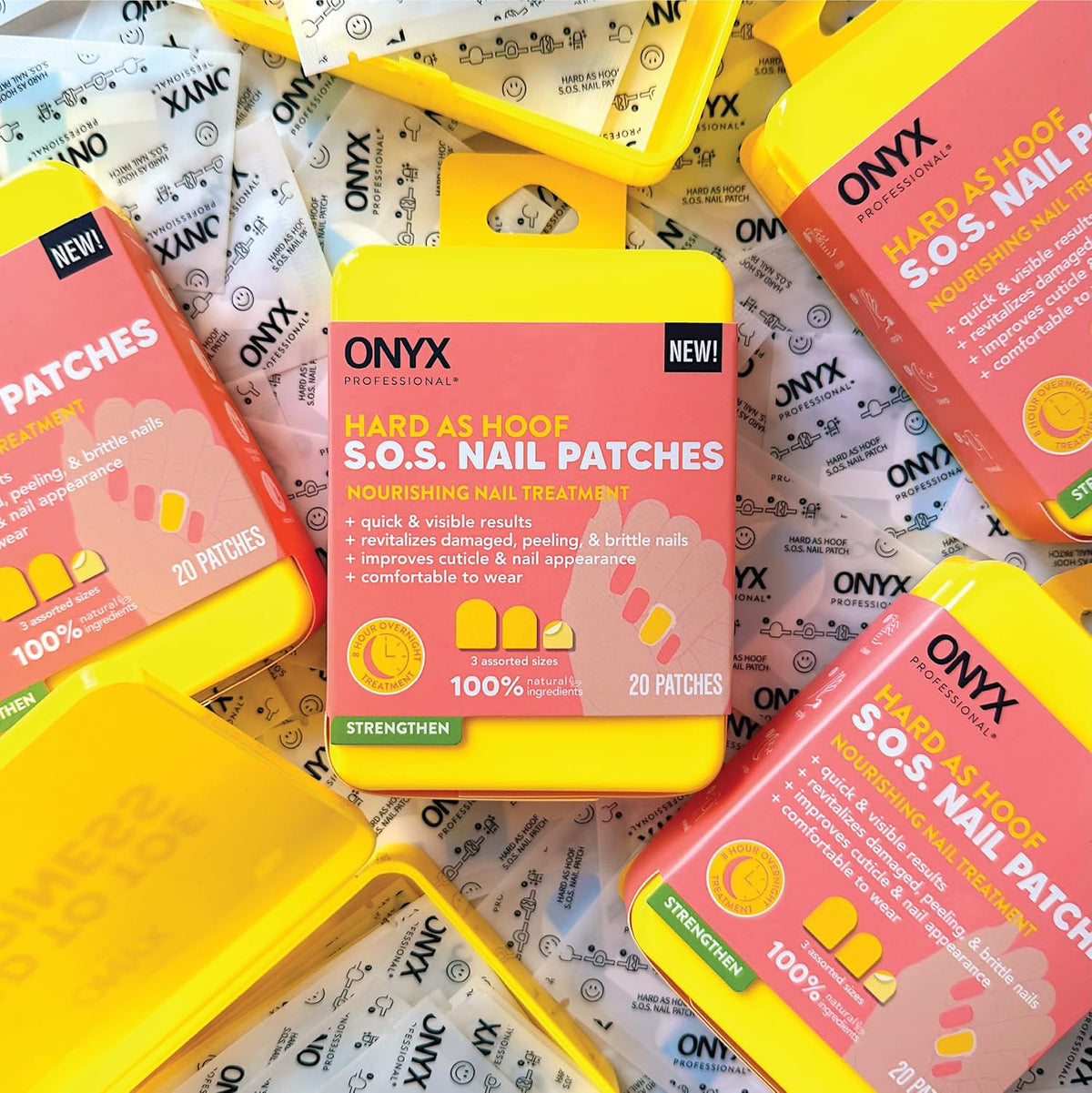 Onyx Professional Hard as Hoof S.O.S Nail Patches - Nail and Cuticle Strengthening Treatment Repair