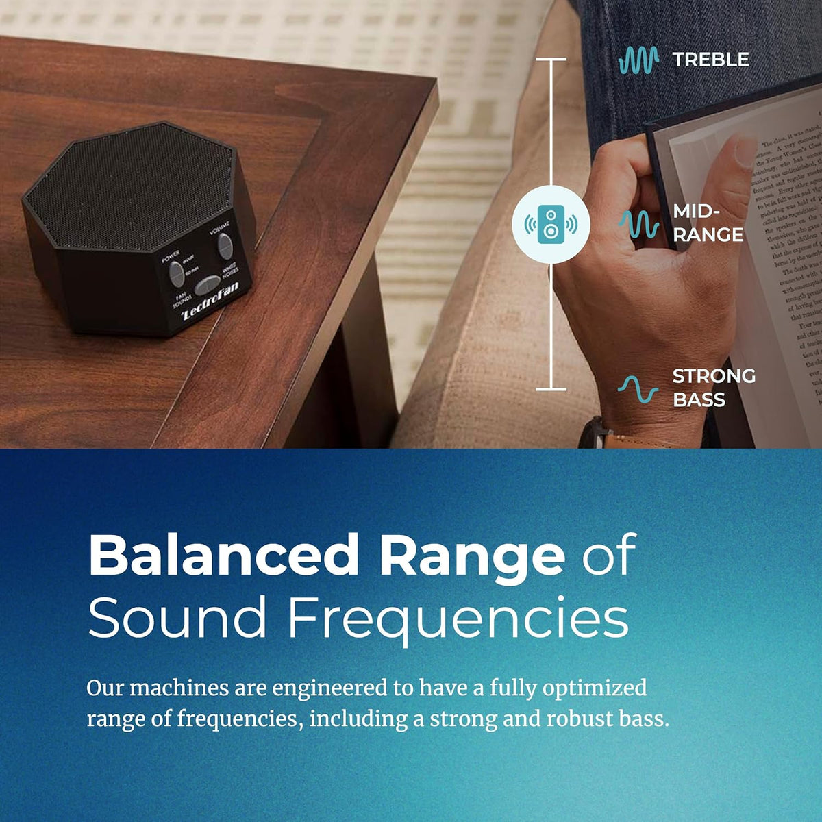 Adaptive Sound Technologies LectroFan Classic White Noise Machine - Compact Sleep Sound Machine for