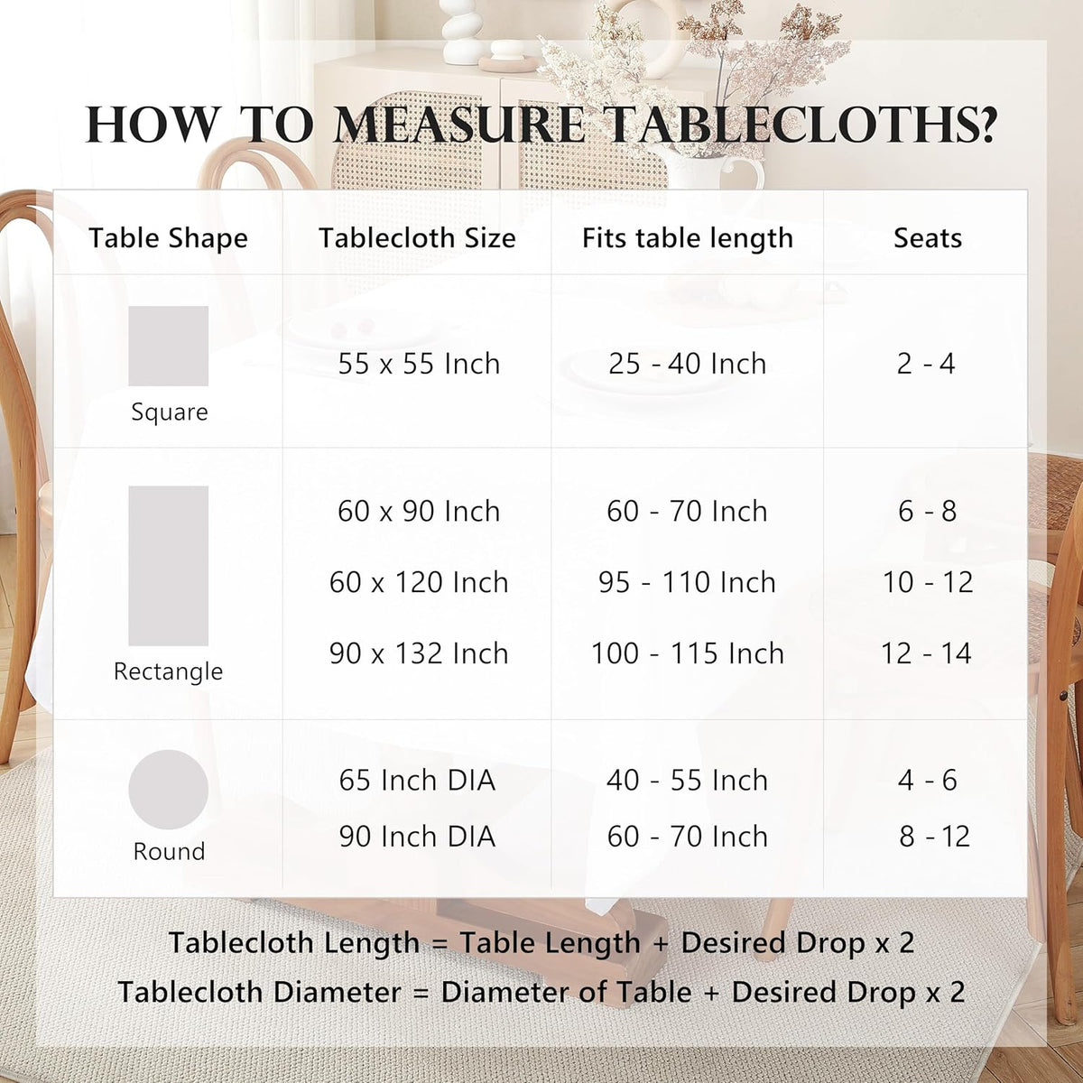 100% Pure Linen Tablecloths 60x90Inches,Rectangle Table Cloth for Dining,Picnic,Weddings and