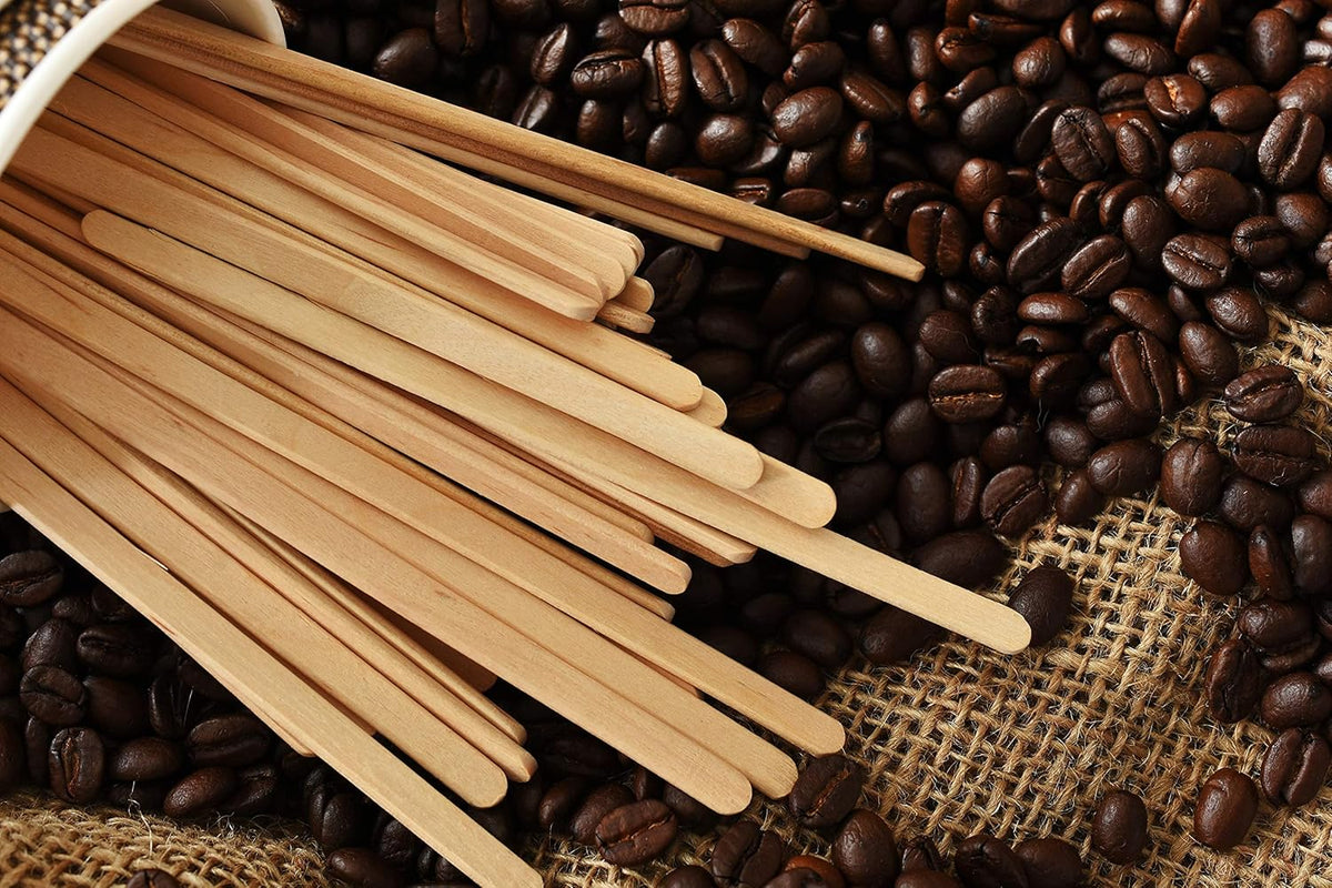 Makerstep Birch Wood Coffee Stirrers, 7 Inch Coffee Stir Sticks (1000 Pack) Eco-friendly, Sturdy
