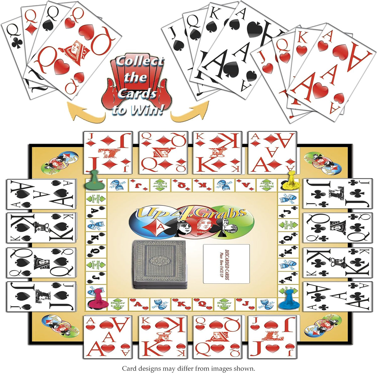 Up 4 Grabs – The Wild Card-Playing Board Game Packed with Twists and Turns – Classic Family & Adult
