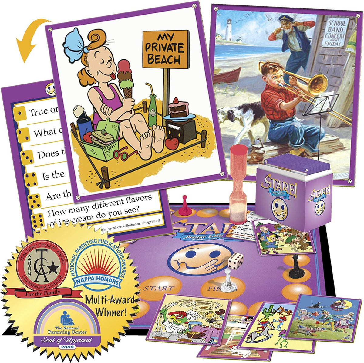 Stare Junior — The Exciting, Award-Winning Game of Memory and Observation — Fun & Educational for