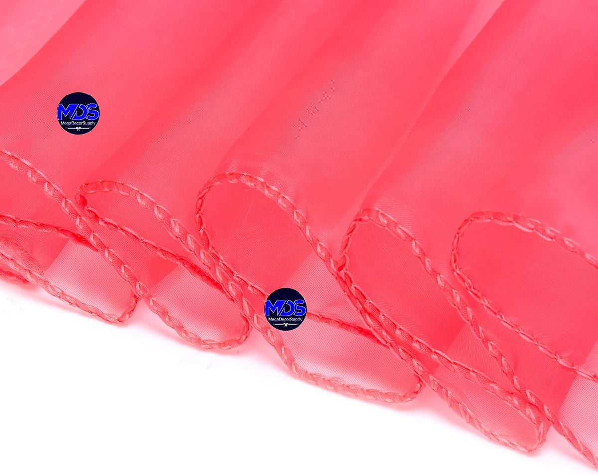 MDS Pack of 300 PCS Organza Chair Sashes Wider Dining Chair Bows Ribbon Tie Back for Wedding Party