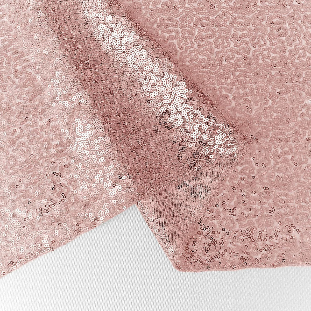 10 Packs 12 x 72 inches Sequin Table Runner, Rose Gold Glitter Table Runner for Birthday Party