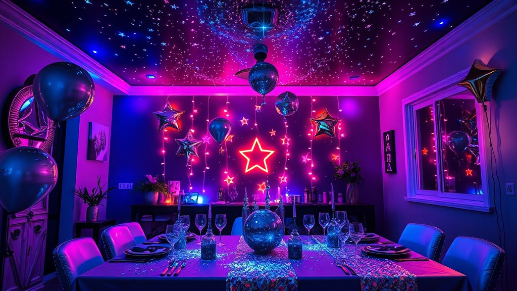 Midnight Galaxy Party — Cosmic Lights & Deep Night Styling 2025 🌌✨💙