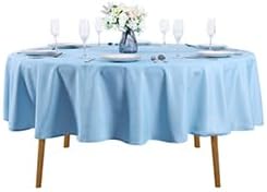 60 inch Round Tablecloth Washable Polyester Table Cloth Decorative Table Cover for Wedding Party
