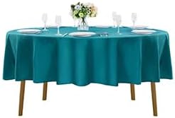 60 inch Round Tablecloth Washable Polyester Table Cloth Decorative Table Cover for Wedding Party