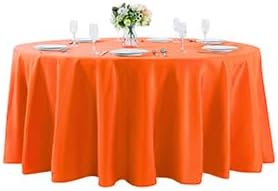 120 inch Round Tablecloth Washable Polyester Table Cloth Decorative Table Cover for Wedding Party