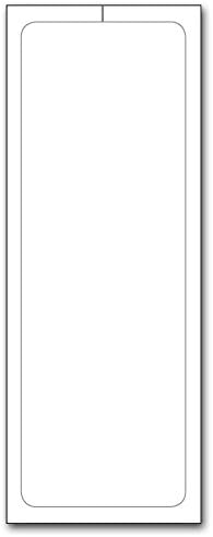 Plain White Addendum Car Window Stickers with Adhesive (Blank) (250 per Pack) (4.25 inches x 11