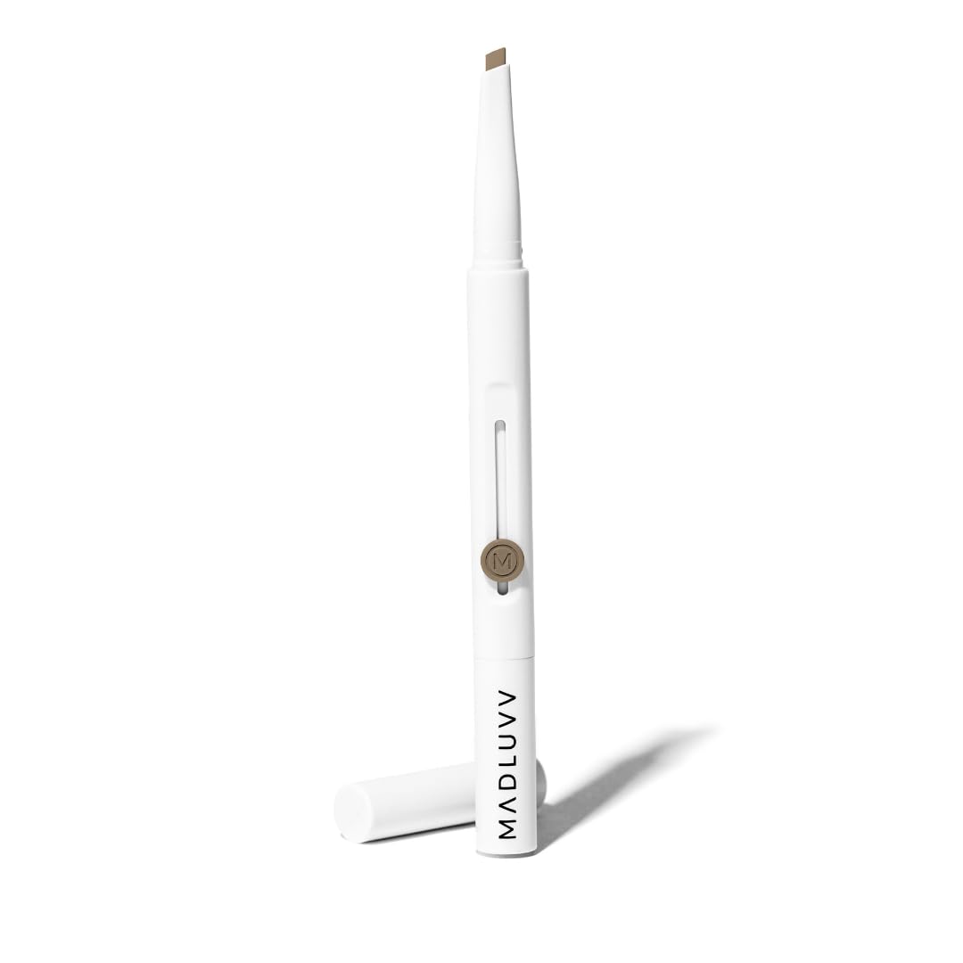 MADLUVV Exacto Brow Pencil for Flawless, Long Lasting, Realistic Brows with Dual-Ended Design
