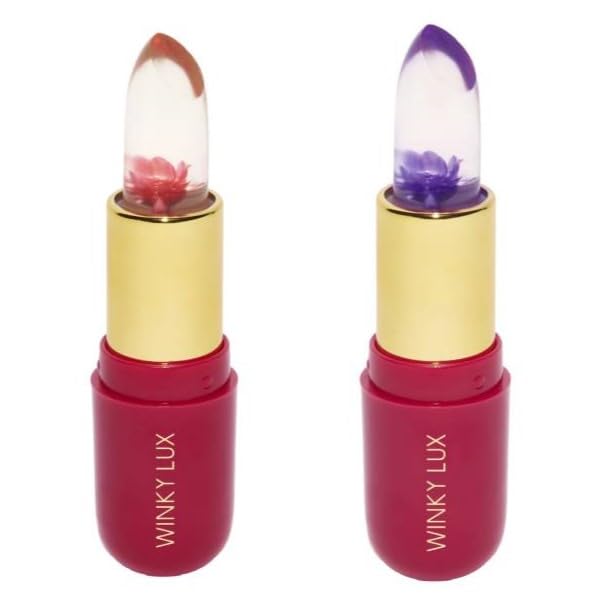 Winky Lux Flower Balm, pH Color Changing Lipstick and Tinted Lip Balm, Vegan & Cruelty Free