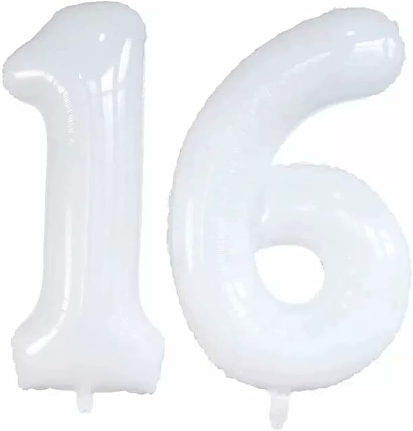 GOER Number 16 Balloons for 16th Birthday Sweet 16 Party Decorations,42 Inch Jumbo Foil Helium 61