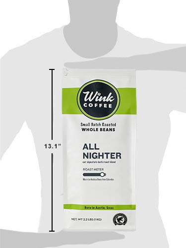 Wink Coffee Low Acid Medium Roast Espresso – 2.2 lb Whole Bean Coffee, 100% Arabica, Colombian
