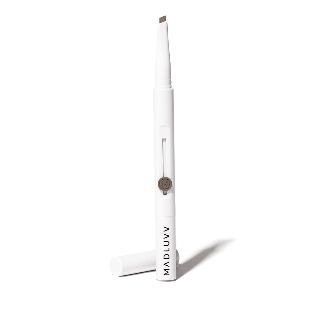MADLUVV Exacto Brow Pencil for Flawless, Long Lasting, Realistic Brows with Dual-Ended Design