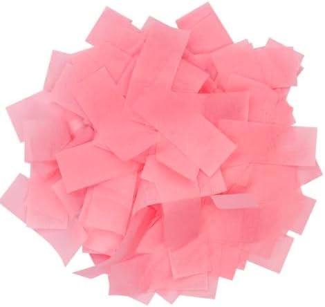 Baby Pink Color Biodegradable Confetti - Rectangular Flame-Resistant and Slow-Falling Tissue Paper