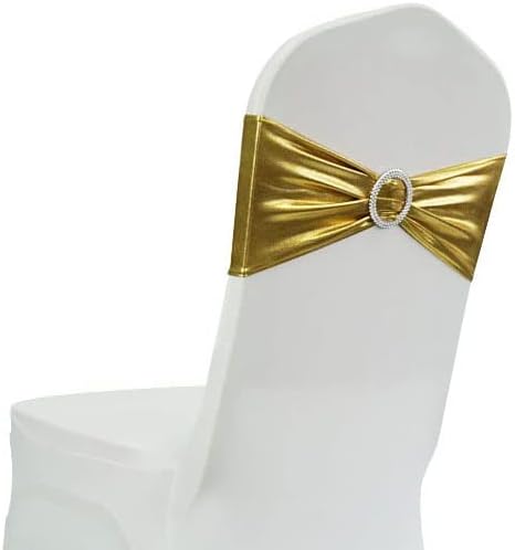 Spandex Chair Sashes Bands 30PCS Stretch Chair Ties Bows with Buckle Slider for Wedding Party