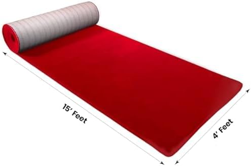 BANNER BUZZ Hollywood Red Carpet Runner – Premium Non-Slip 4x15 ft Aisle Rug for Weddings, Parties