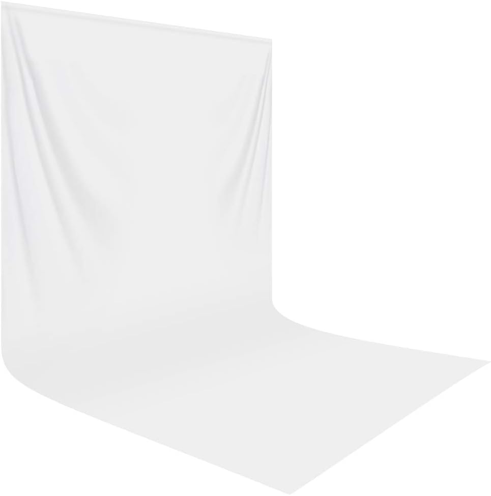 HEMMOTOP White Photo Backdrop Background, 10x20 ft White Screen for Photography, Seamless