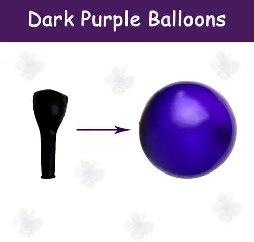 Paready Purple and Gold Balloons, 50 Pcs Dark Purple Party Balloons, 12 Inch Retro Purple Metallic