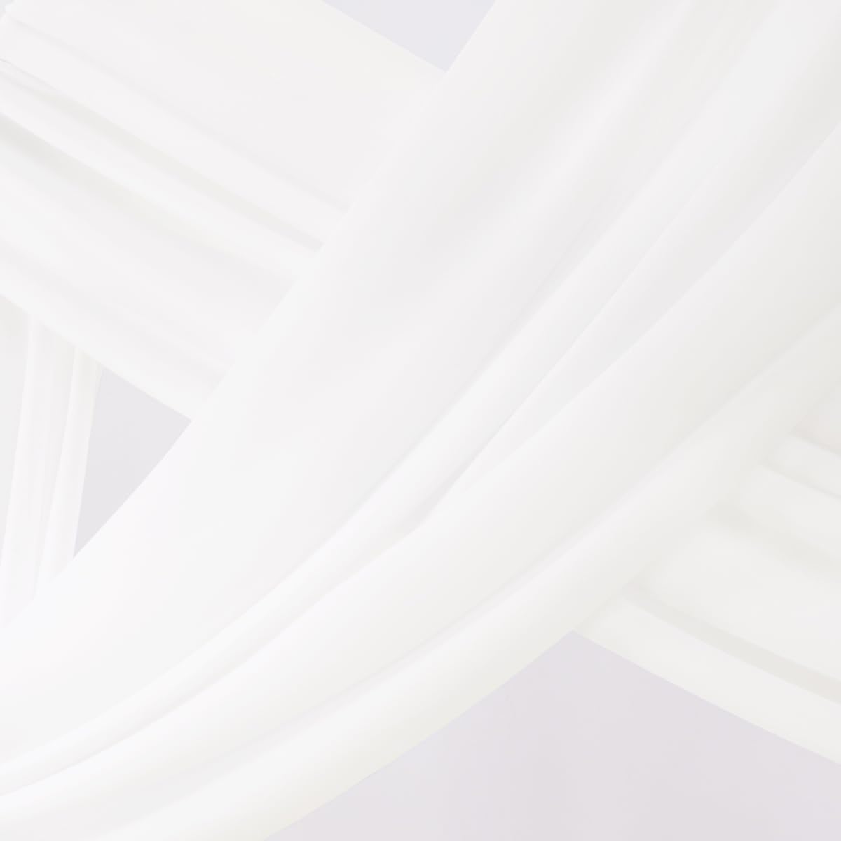 Socomi Wedding Arch Draping Fabric 2 Panels 29" x 19Ft Ivory Sheer Chiffon Curtain Drapes 6 Yards