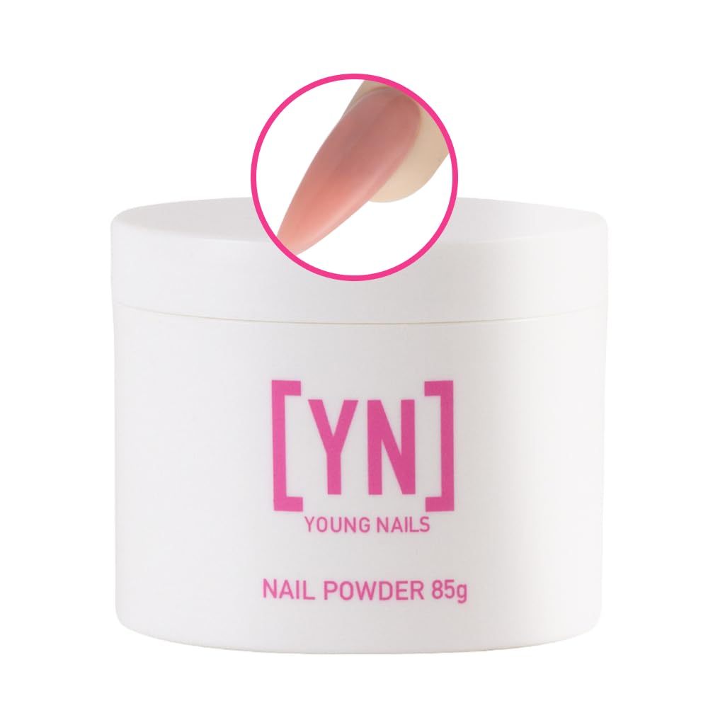 Young Nails Acrylic Cover Powder - Self-Leveling Acrylic Nail Powder, Clear Nude Pink White Acrylic