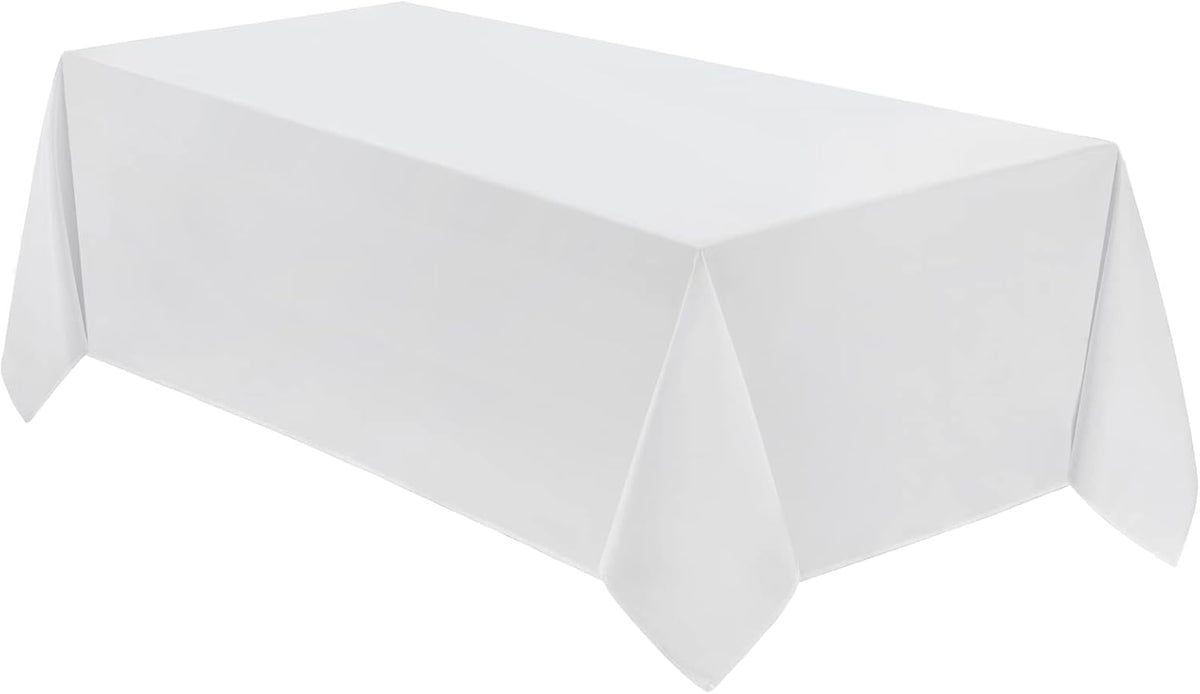 VidaFete Tablecloth 90 * 132inch Rectangle Table Cloth Polyester, Stain Wrinkle Resistant Polyester