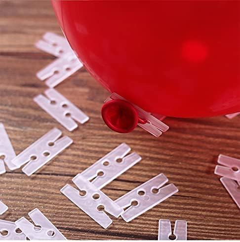 200pcs Plastic Balloon Clips Ties for Sealing, H Shape Bulk Balloon Ties clips Tool for Wedding