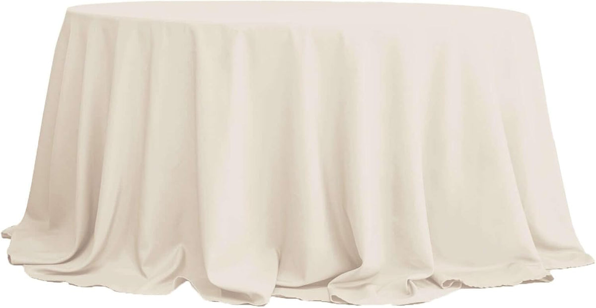 Efavormart Round Tablecloth, 132 Inch Stain & Wrinkle Resistant Washable Table Cloth, Decorative