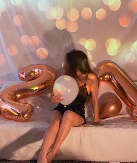 Rose Gold Number 1 Balloon 40 inch, Number 1 Birthday Balloon for Boy Girl, Rose Gold Foil One