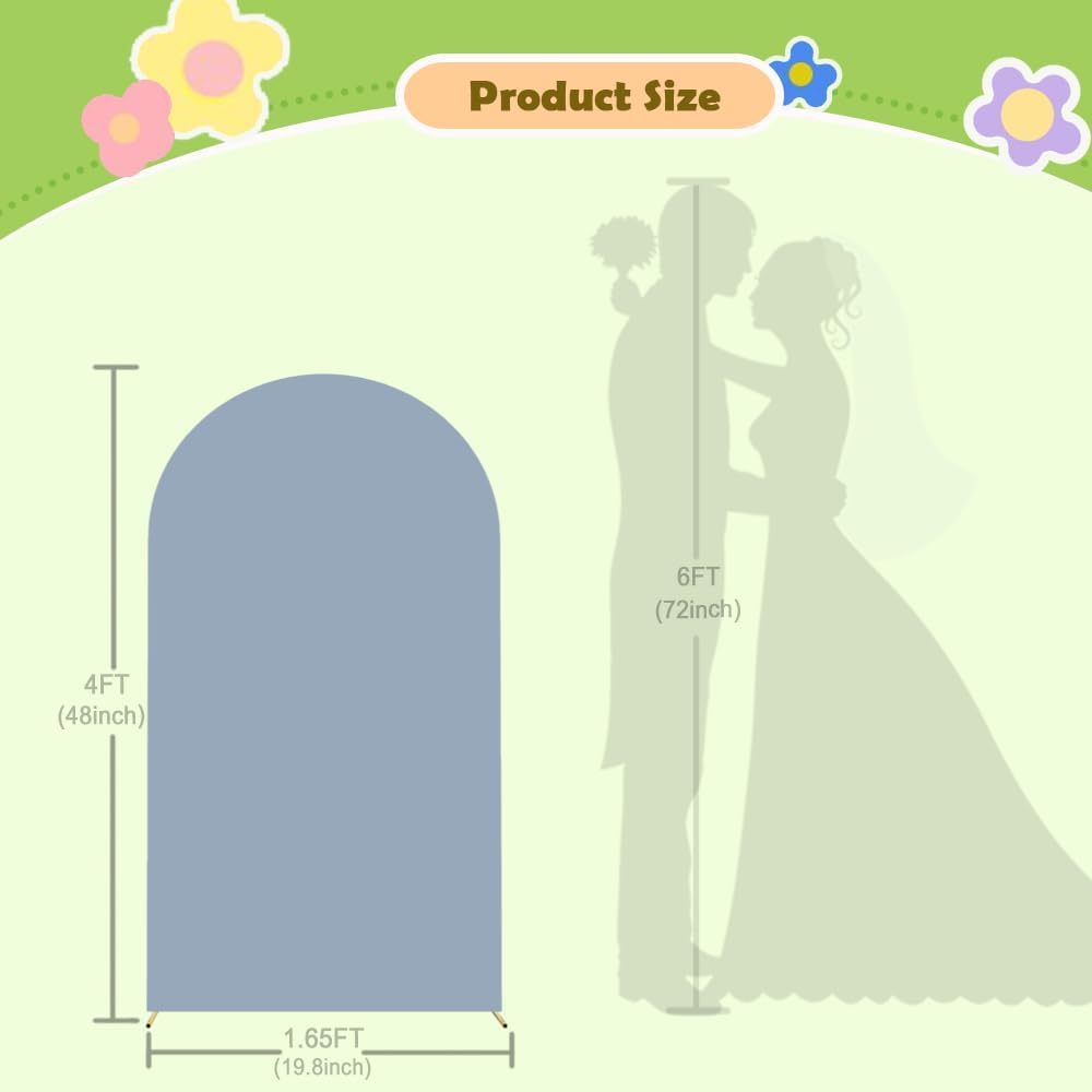 Dusty Blue Arch Cover 4ft Arch Spandex Cover for Metal Arch Backdrop Stand Wedding Arch Backdrop