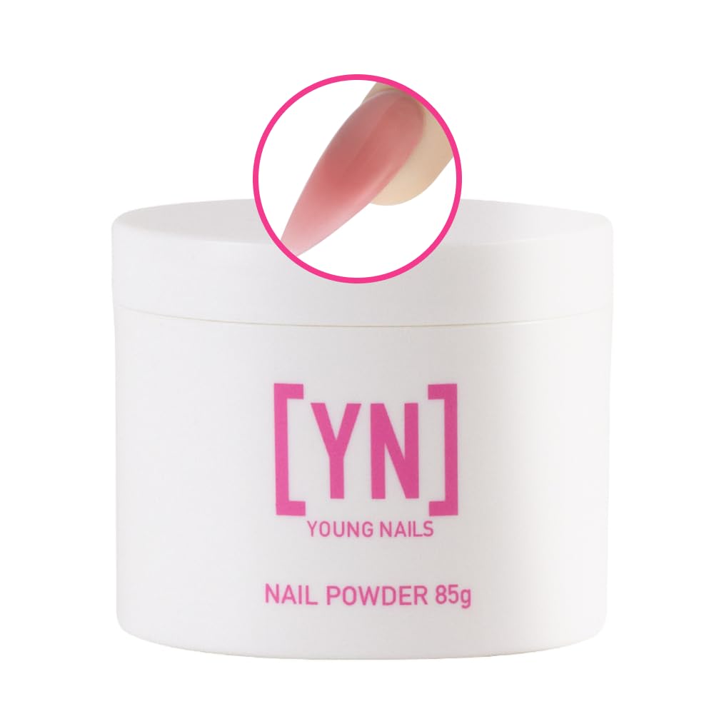 Young Nails Acrylic Cover Powder - Self-Leveling Acrylic Nail Powder, Clear Nude Pink White Acrylic