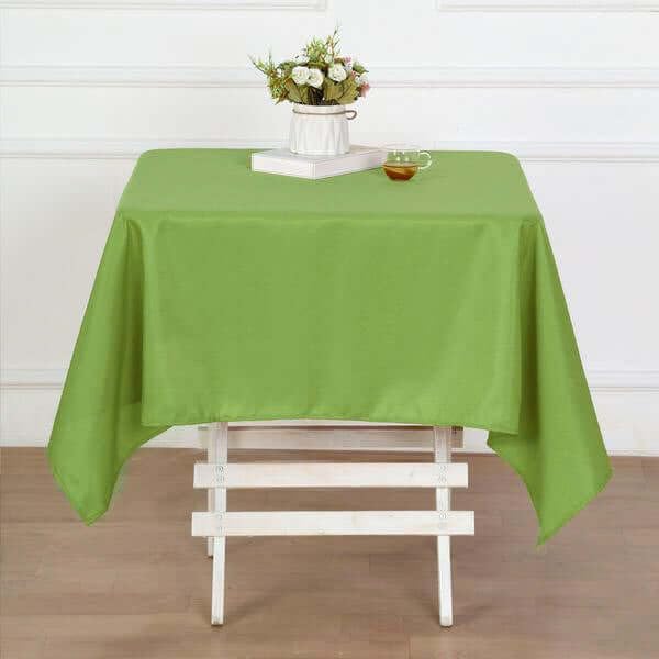 Efavormart 54x54 Lime Green Wholesale Linens Seamless Polyester Square Linen Tablecloth for Wedding