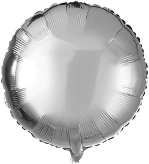 18" Silver Round Shaped Foil Balloons Mylar Helium Balloons for Birthday Party Wedding Baby Shower