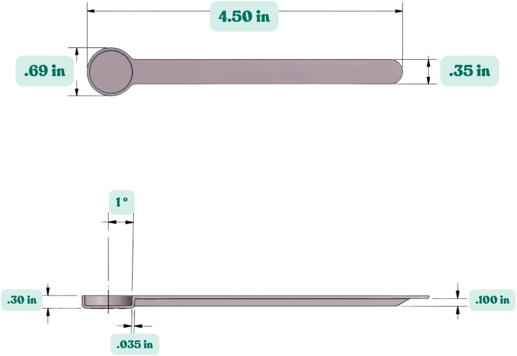 1/4 Teaspoon (1.25 mL) Long Handle Scoop for Measuring Coffee, Pet Food, Grains, Protein, Spices