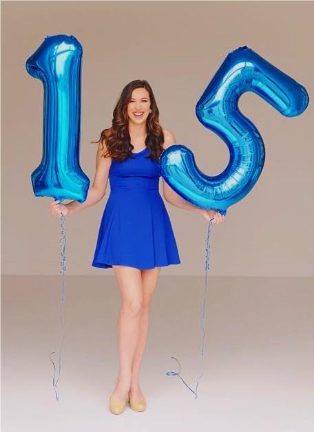 Jumbo Navy Blue Number 1 Balloon 40 Inch, Mylar Foil Number One Balloons for Boy Girl 1st 1 11 21