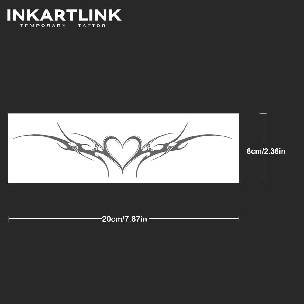 INKARTLINK Tattoo Tech, 2 Sheets Large Semi Permanent Tattoo, Temporary Tattoos, Last 1-2 Weeks