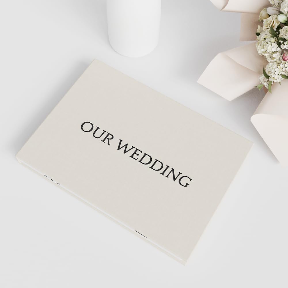 OUR WEDDING - Black Foil Luxury Linen Bound Video Book Album With 7" IPS Display, 4GB Memory &