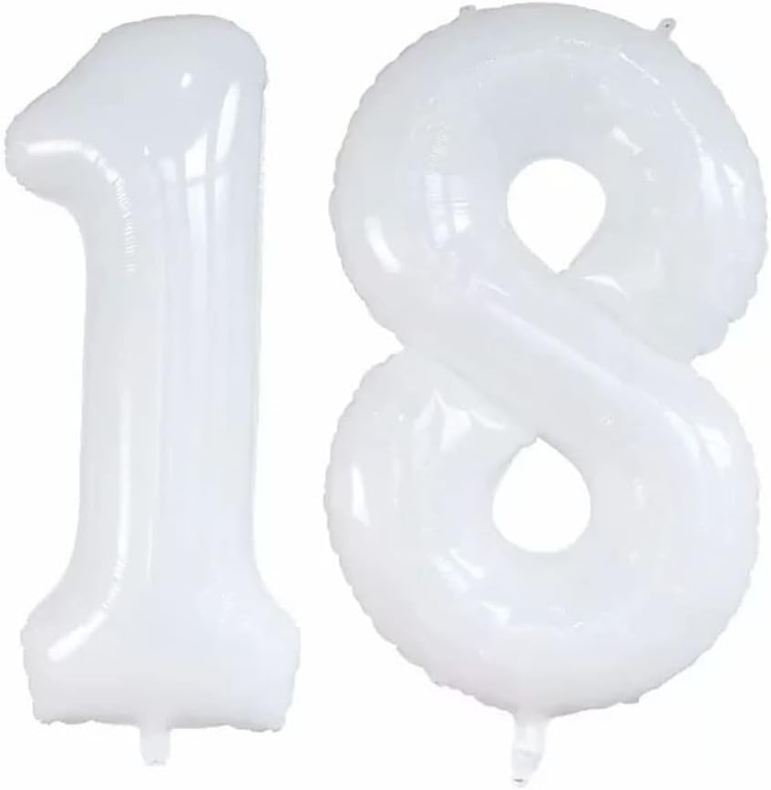 GOER Number 18 Balloons for 18th Birthday Sweet 18 Party Decorations,42 Inch Jumbo Foil Helium 81
