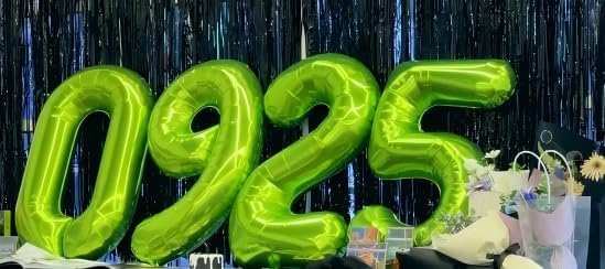 Large Light Green 40 Inch Birthday Number 5 Balloon, Light Green Five 5th 15 25 35 50 55 Birthday