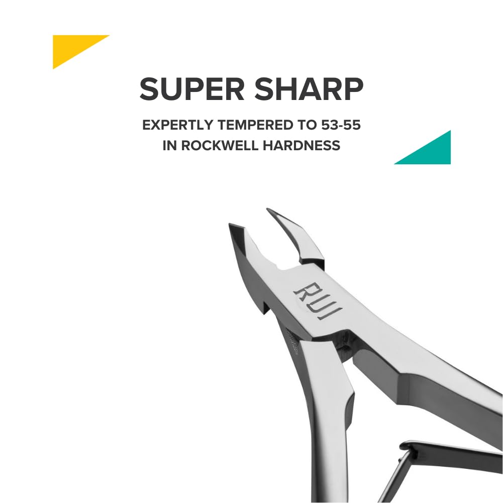 Rui Smiths Ultra-Premium Stainless Steel Cuticle Nippers - Professional Stainless Steel Cuticle