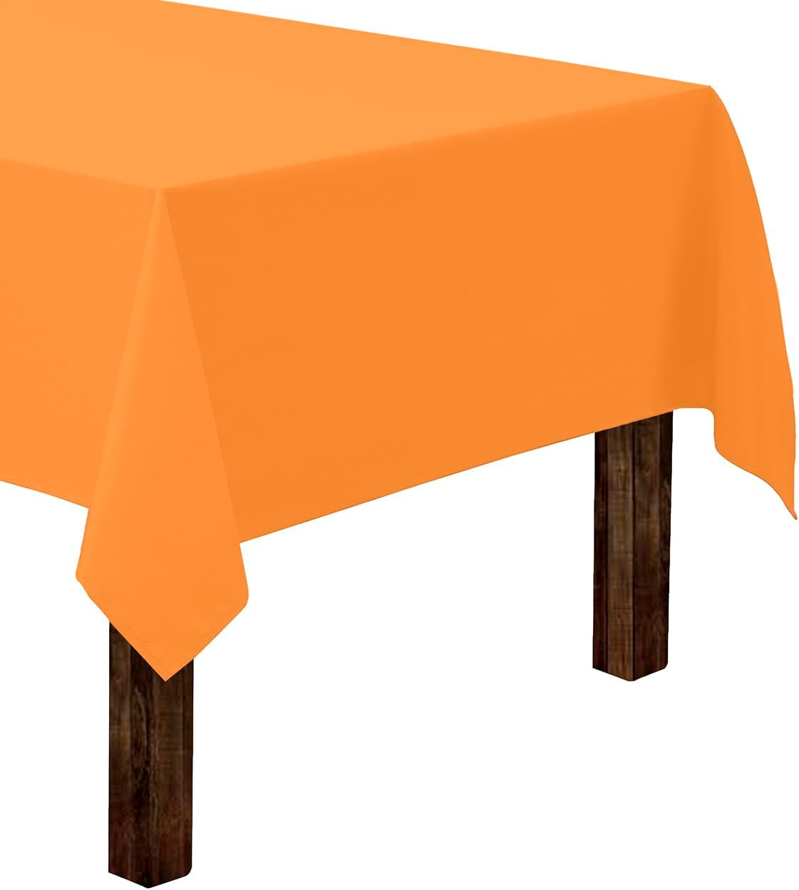 Gee Di Moda Rectangle Tablecloth - 60 x 126 Inch Orange Table Cloth for 8 Foot Rectangle Table