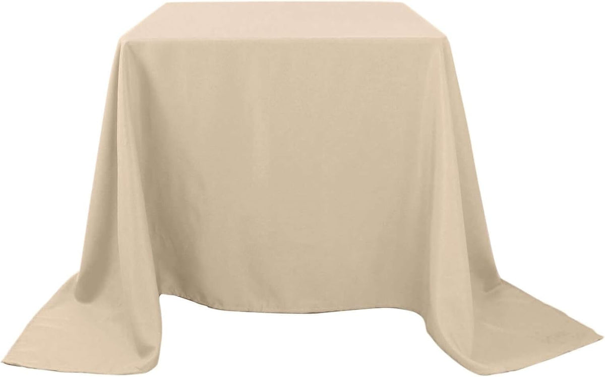 Efavormart 90" Nude Wholesale Linens Polyester Square Linen Tablecloth for Kitchen Dining Catering