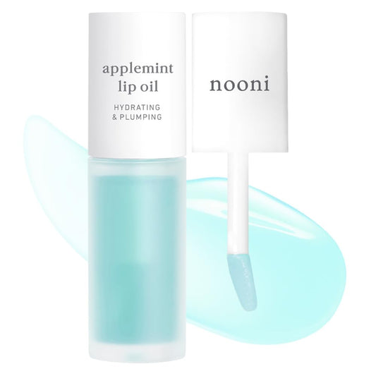 NOONI Korean Lip Oil - Applemint | Long-Lasting, Moisturizing, Plumping, Revitalizing for Dry Lips