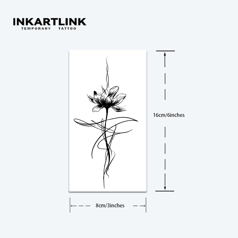 INKARTLINK Tattoo Tech, 2 Sheets Large Semi Permanent Tattoo, Adult Art Design Temporary Tattoos