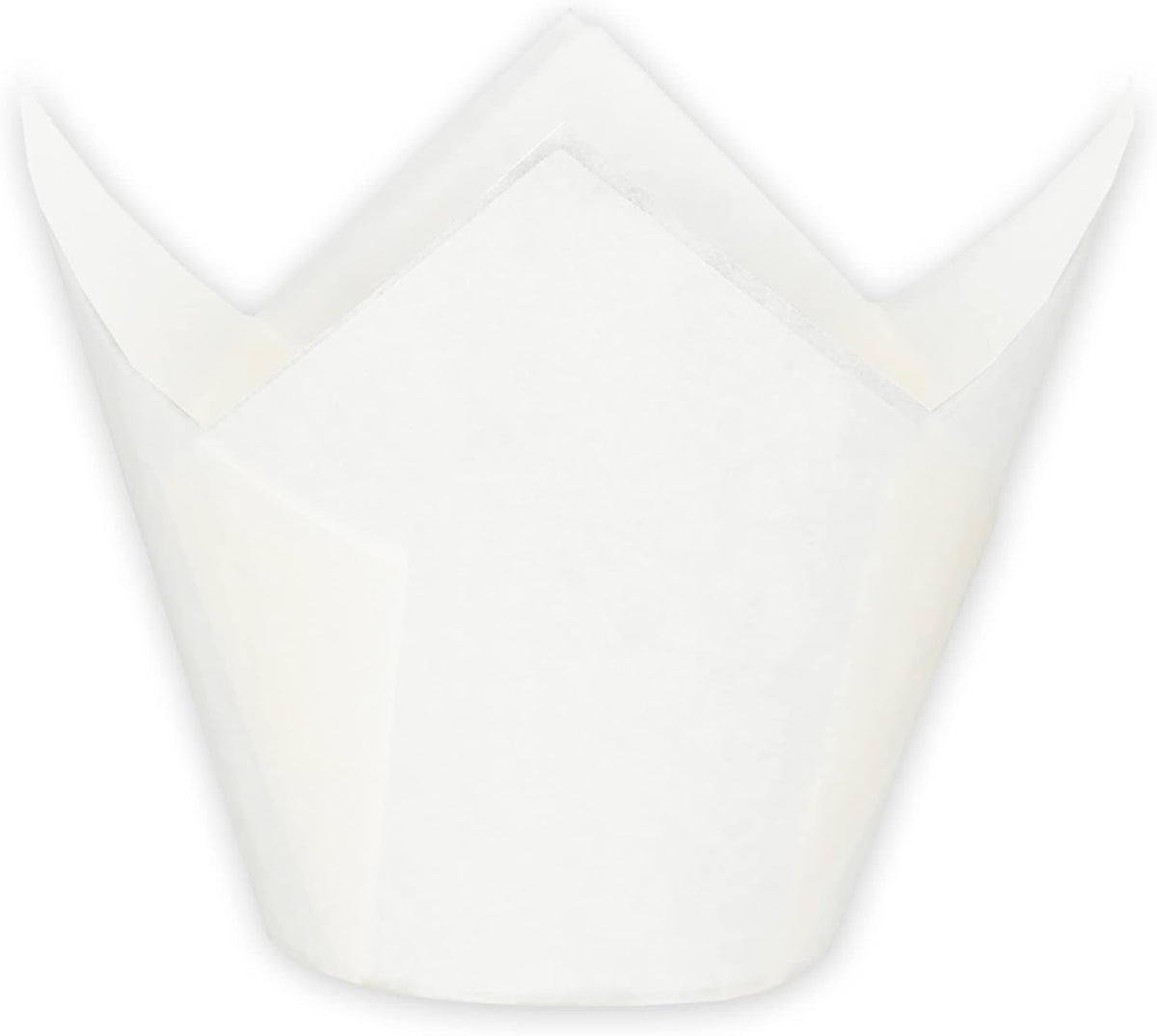 Jumbo Extra Large size White Tulip Baking Cups 2-1/4"(Base diameter) x 3-3/4"(Wall height)